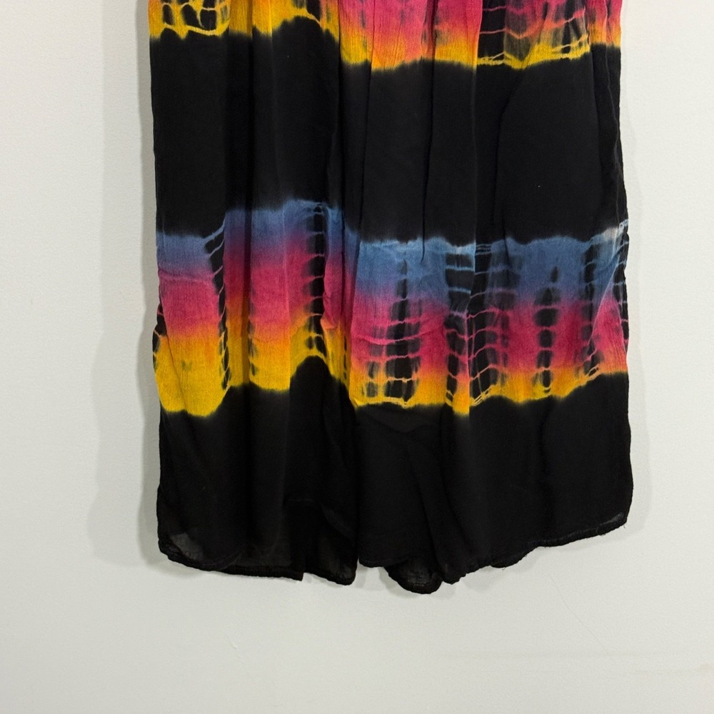 Belma Womens Dress Free Size Black Tie Dye Boho Hippie Beach Vacation - Picture 8 of 13